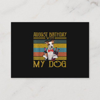 August Birthday With My Jack Russell Dog 2020 Enclosure Card