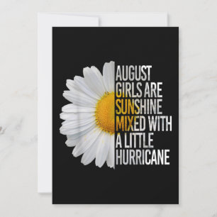 August Birthday Womens Gift Funny Daisy Quote Gift Invitation
