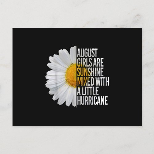August Birthday Womens Gift Funny Quote Gift Holiday Postcard