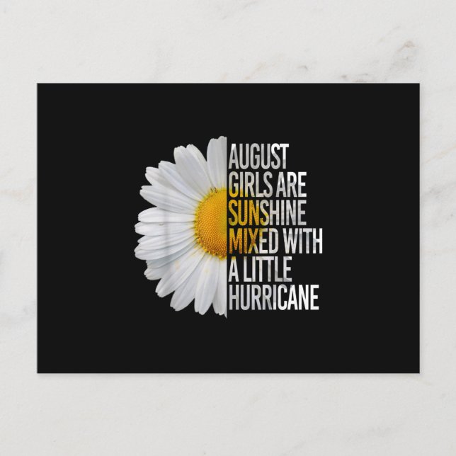 August Birthday Womens Gift Funny Quote Gift Holiday Postcard (Front)