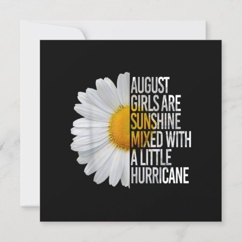 August Birthday Womens Gift Funny Quote Gift Invitation
