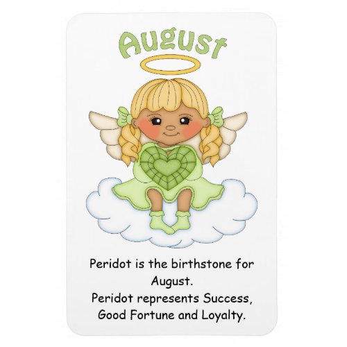 August Birthstone Angel Blonde Premium Magnet