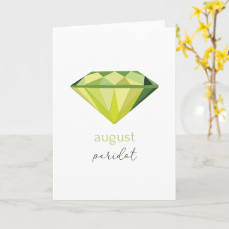 August Birthstone Peridot Card