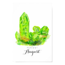 August Birthstone - Peridot Watercolor | Poster