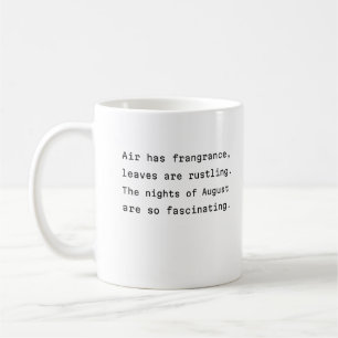 august coffee mug typography poetic air fragrance