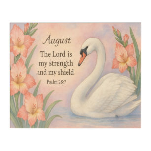 August Flamingo Bible Verse Christian Birth Acrylic Print