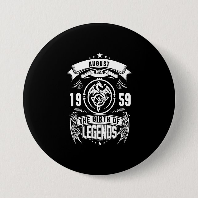 August Gift | 1959 The Birth Of The Legends Button (Front)