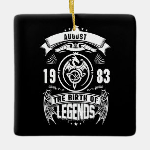 August Gift   1983 The Birth Of The Legends Ceramic Ornament
