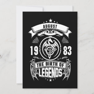 August Gift 1983 The Birth Of The Legends Invitation