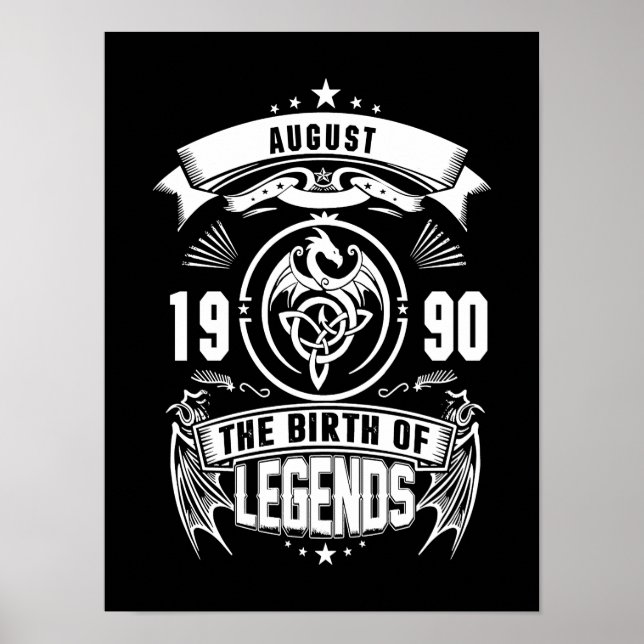August Gift | 1990 The Birth Of The Legends Poster (Front)