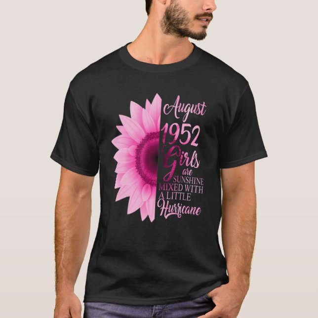 August Girl 1952 70 Years Of Being Sunshine Mixed  T-Shirt (Front)