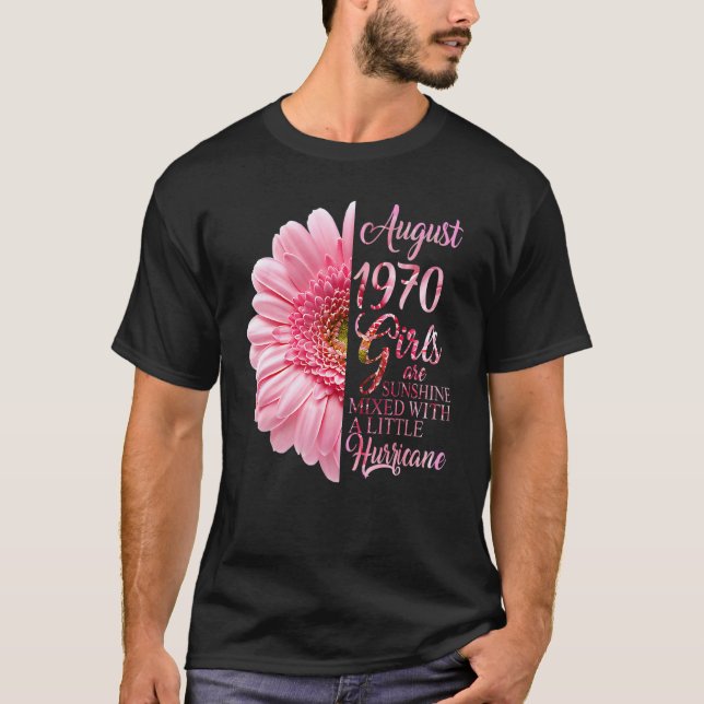 August Girl 1970 52 Years Of Being Sunshine Mixed  T-Shirt (Front)