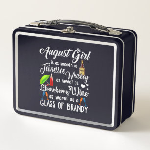 August Girl Is Smooth As Tennessee Whiskey Metal Lunch Box