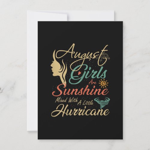 August Girls Are Sunshine August Birthday Invitation