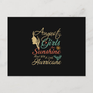 August Girls Are Sunshine August Birthday Postcard