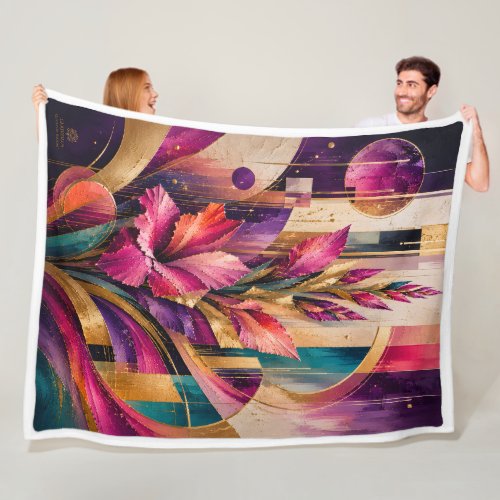 August Gladiolus Birth Flower Floral Consciousness Fleece Blanket