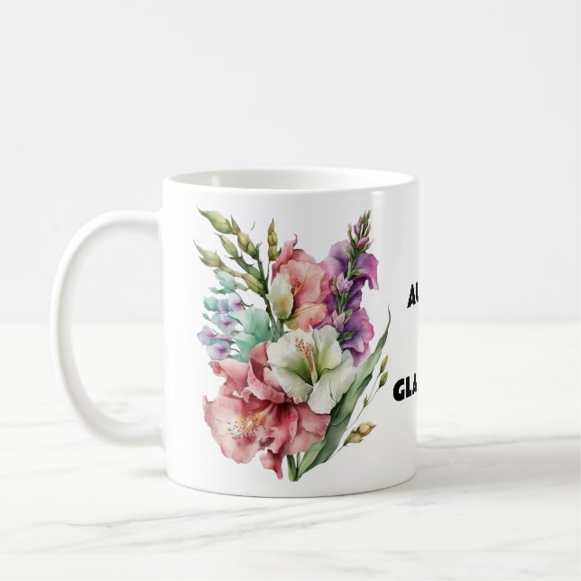 AUGUST - GLADIOLUS COFFEE MUG (Left)