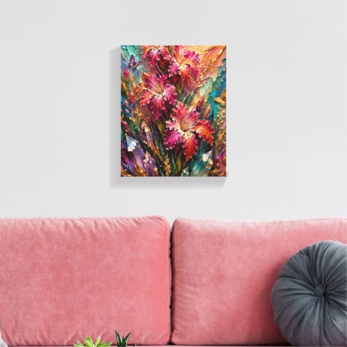August Gladiolus Frequency of Courage™ Energy Wall Canvas Print