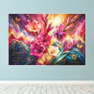 August Gladiolus Frequency of Courage™ Energy Wall Canvas Print