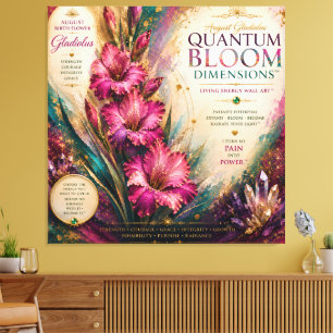 August Gladiolus Quantum Bloom Dimensions Canvas Print