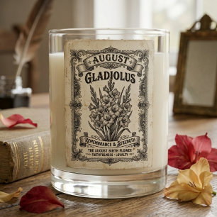 August Gladiolus Vintage Birthday Tribute Scented Candle