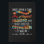 August Grandma Who Really Loved Her Grandsons Faux Canvas Print<br><div class="desc">August Grandma Who Really Loved Her Grandsons T-Shirt Best Grandma Shirts August Birthday Gift</div>