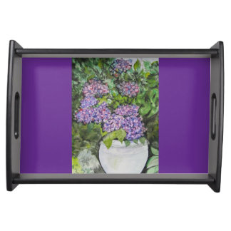 August Hydrangeas, Serving Tray