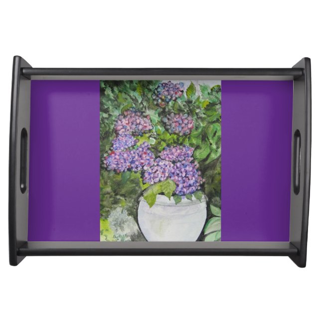 August Hydrangeas, Serving Tray (Front)