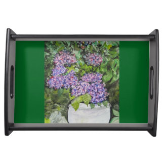 August Hydrangeas, Serving Tray