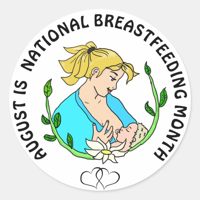 August is National Breastfeeding Month Stickers (Front)