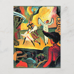 August Macke art, Russian Ballet Postcard