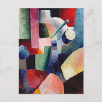 August Macke - Colored Composition Of Forms Postcard by masterpiece_museum at Zazzle