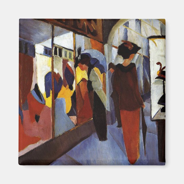 August Macke colorful painting, Fashion Shop Magnet (Front)