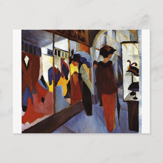 August Macke colorful painting, Fashion Shop Postcard (Front)