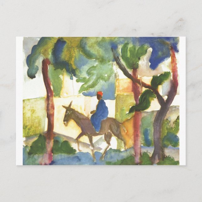 August Macke - Donkey Rider 1914 Eselreiter Postcard (Front)