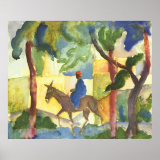 August Macke - Donkey Rider 1914 Eselreiter Poster