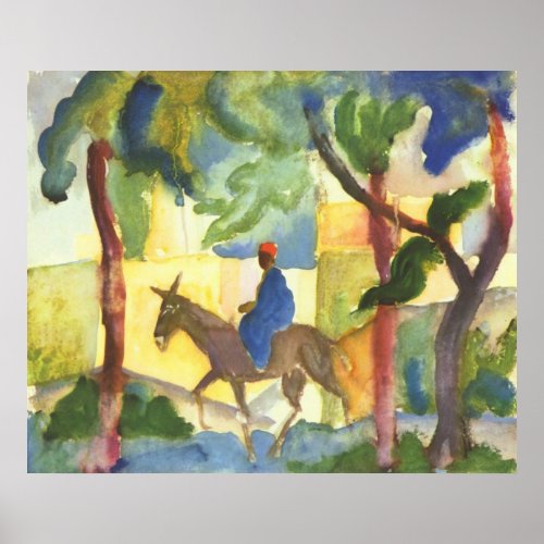 August Macke _ Donkey Rider 1914 Eselreiter Poster