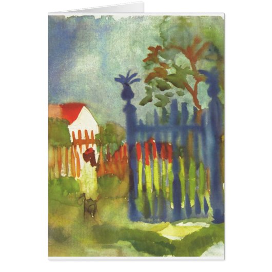 August Macke - Garden Gate 1914 Gartentor Cards (Front)