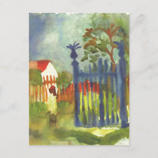 August Macke - Garden Gate 1914 Gartentor Postcard
