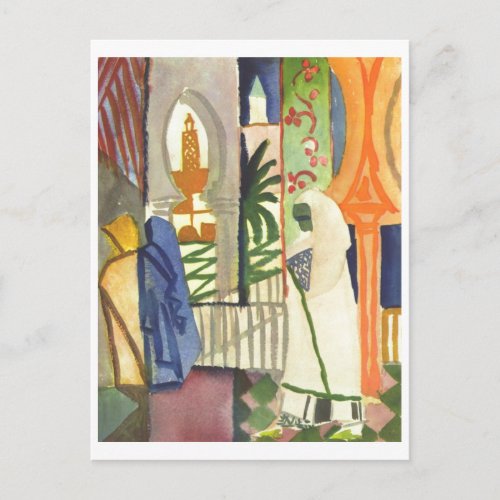August Macke _ In Temple Resounds 1910_1914 Postcard