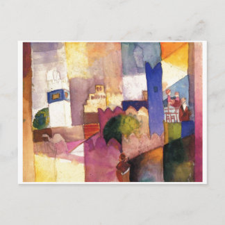 August Macke - Kairouan (III) 1914 Watercolor Postcard