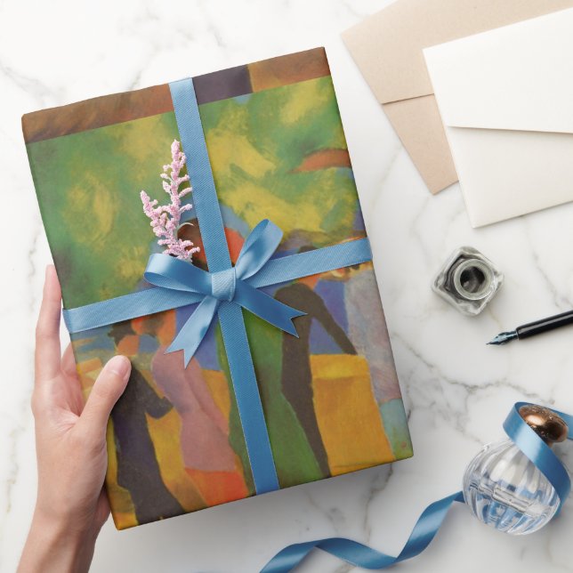 August Macke Lady in a Green Jacket Wrapping Paper (Gifting)