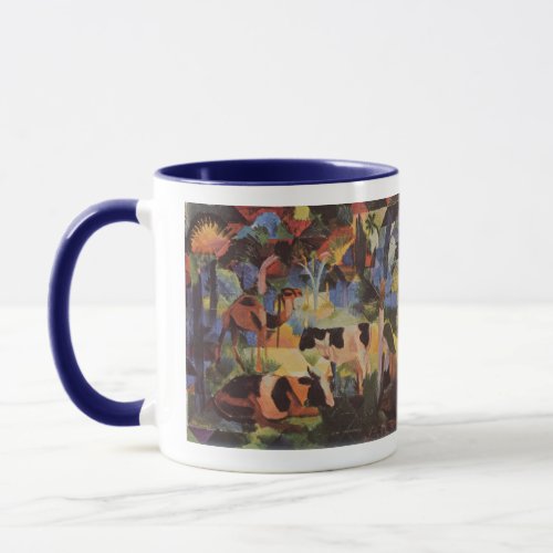 August Macke Landscape with Cows and Camel Mug