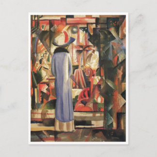 August Macke - Large Bright Shop Window 1912 Oil Postcard
