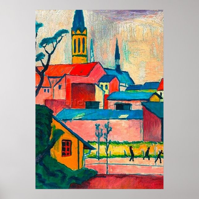 August Macke - Marienkirche, fine art, Poster (Front)
