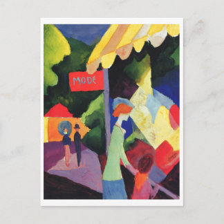 August Macke -  Modefenster 1913 watercolor Postcard