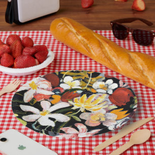 August Macke painting, Carpet of Flowers Paper Plates
