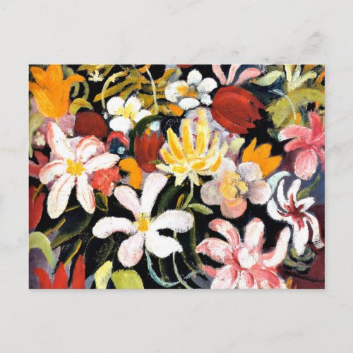 August Macke painting Carpet of Flowers Postcard