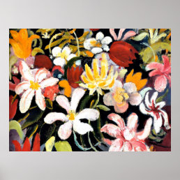August Macke painting, Carpet of Flowers Poster