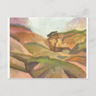 August Macke - Schlucht 1914 Watercolor Postcard
